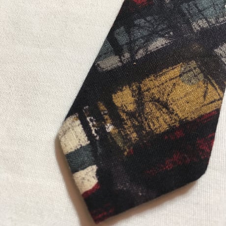 1960's Unknown Cotton Batik Necktie