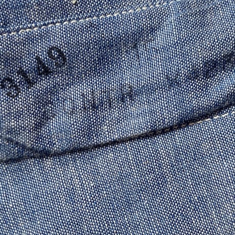 1940's〜 US.NAVY Chambray L/S Shirt Deadstock