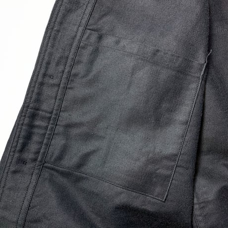 1940〜50's French Unknown Black Moleskin Jacket Deadstock