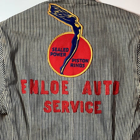 1940〜50's OSHKOSH Hickory Engineer Coat Deadstock