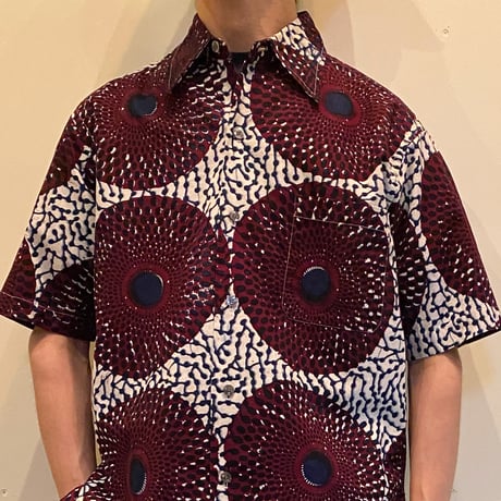 1960's WHITE NEW HAVEN Batik S/S Shirt