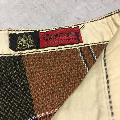 1960's MILLER Wool Lowrise Tapered Pants Deadstock