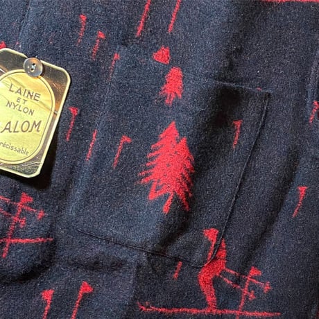 1950〜60's SLALOM Wool L/S Shirt Deadstock