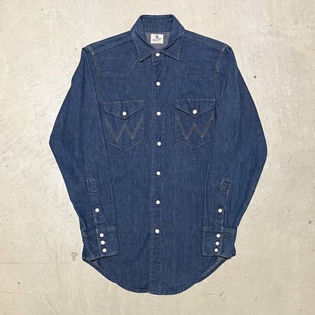 1950〜60's Wrangler 27MW Denim Western L/S Shirt