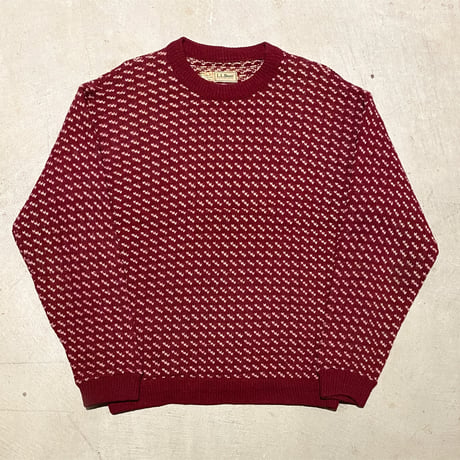 1980's L.L.Bean Bird's-eye Wool Sweater