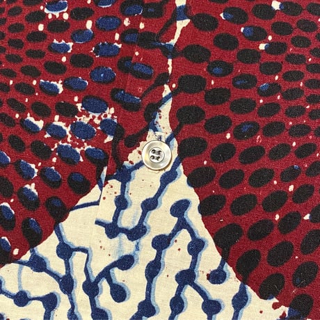 1960's WHITE NEW HAVEN Batik S/S Shirt