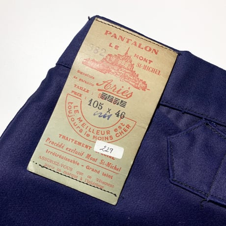 1930〜40's LE MONT ST MICHEL Moleskin Trousers Deadstock
