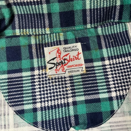 1950's Sport Shirt Flannel L/S Shirt Deadstock