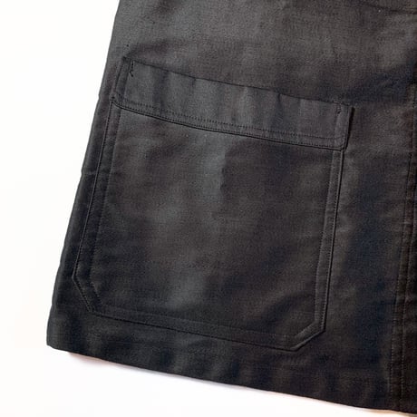1940〜50's French Unknown Black Moleskin Jacket Deadstock