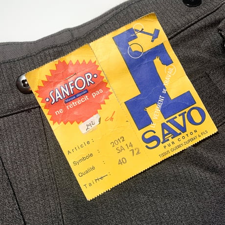 1940's〜 SAVO Gray Pique Trousers Deadstock