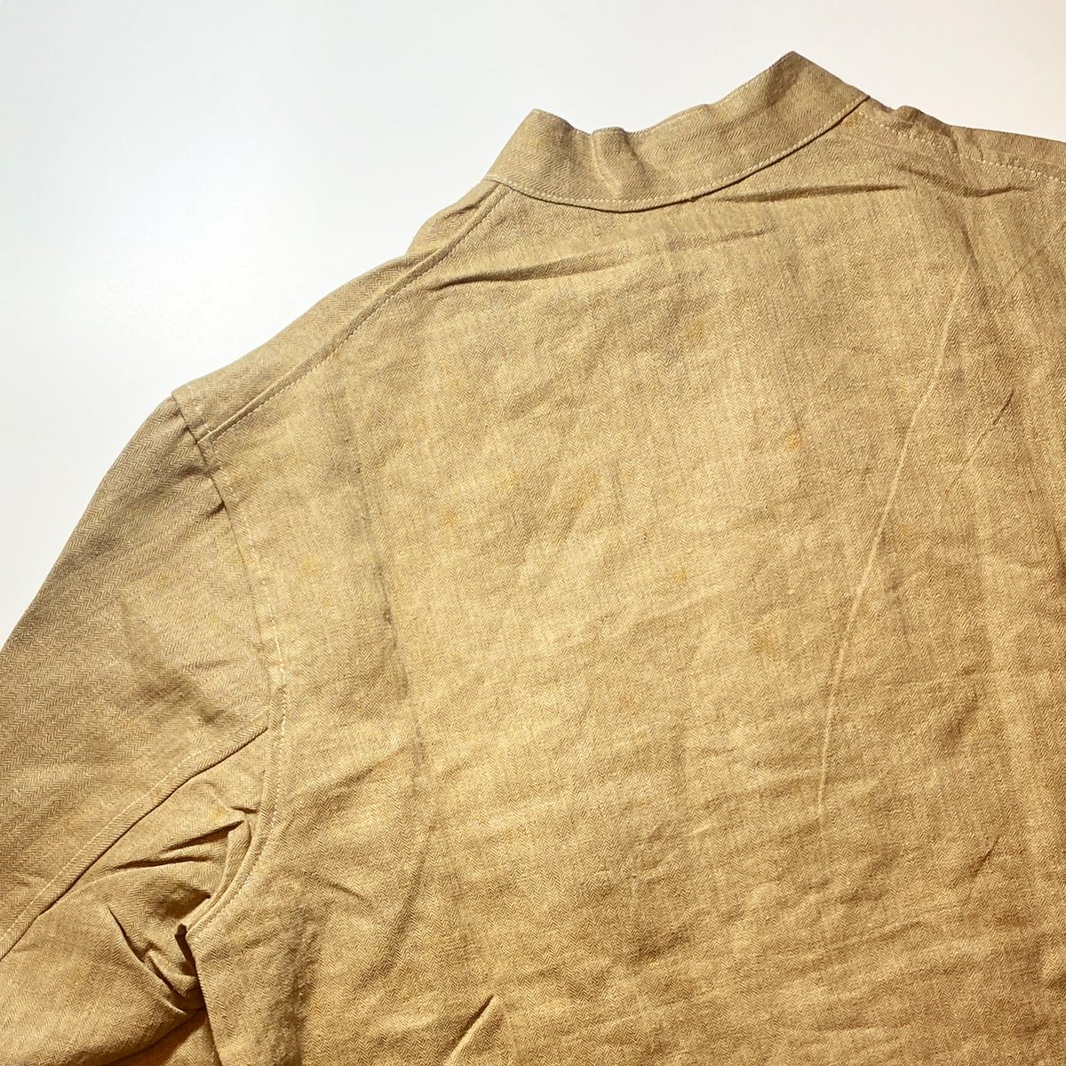 1930〜40's Germany Navy Herringbone Linen Smock 1930〜40's Germany Navy Herringbone Linen Smock