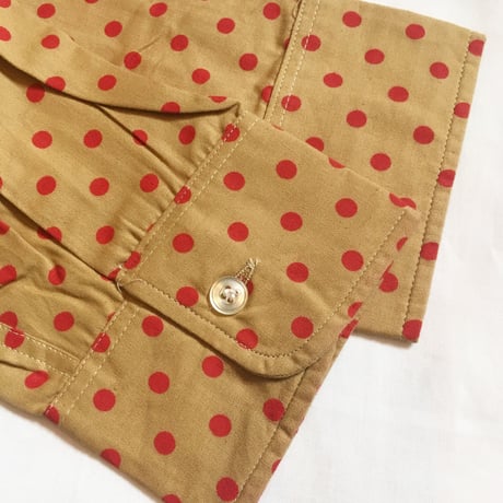 1960's CARLYLE Dots L/S Shirt Deadstock