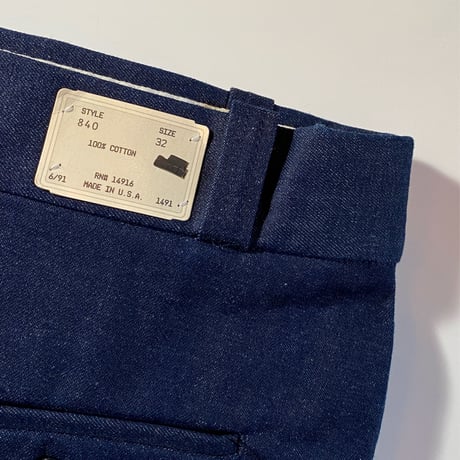1970's Unknown Denim Chino Trousers Deadstock