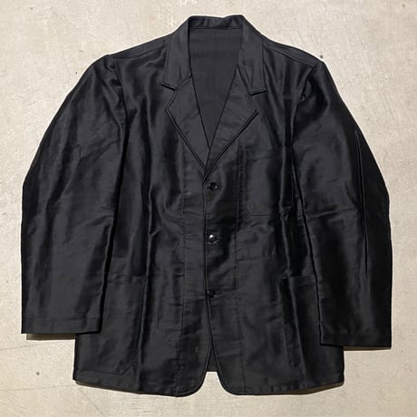 1940's〜 Le Favori Black Moleskin Jacket Deadstock