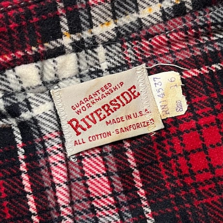 1960's RIVERSIDE Flannel L/S Shirt Deadstock