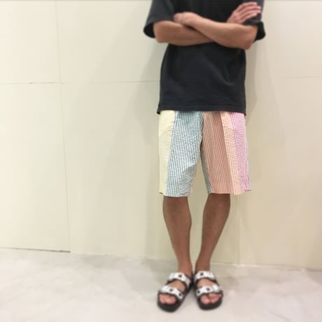 1980's NEW REPUBLIC Crazy Pattern Seersucker Short Pants