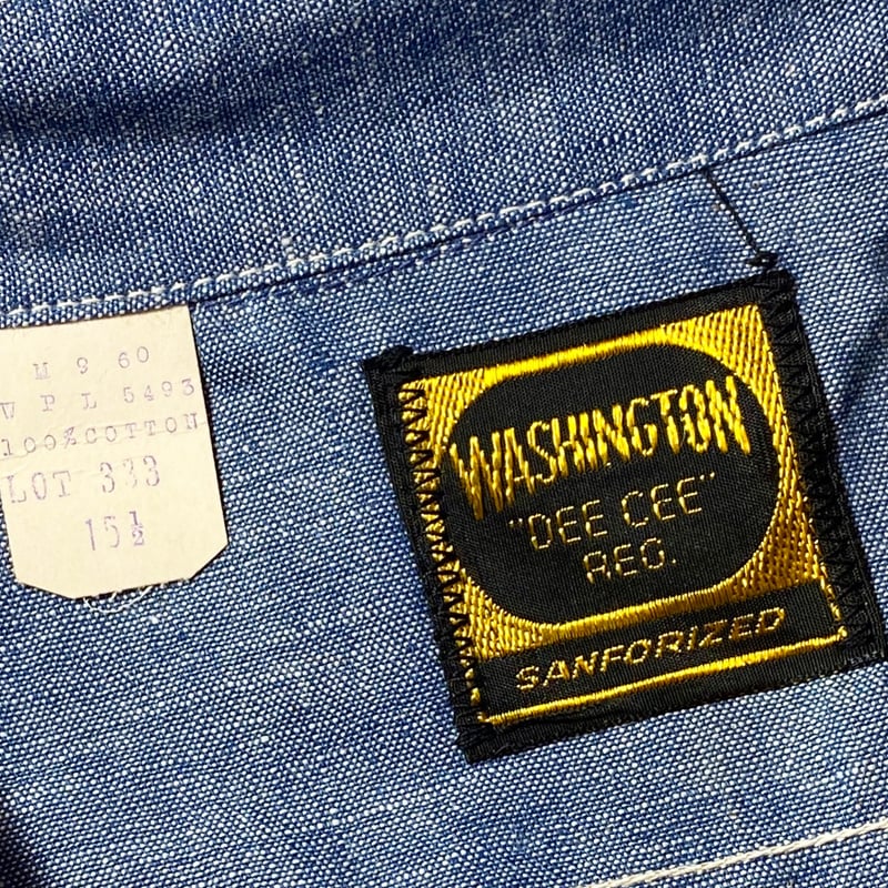 1960's WASHINGTON DEE CEE Chambray L/S Shirt De