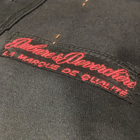 1950's Dubure&Deverchere Black Moleskin Jacket Deadstock