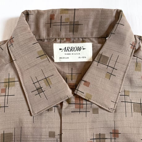 1960's ARROW Cotton×Rayon S/S Shirt Deadstock