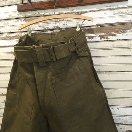 1940〜50's French Army Linen Motorcycle Pants Deadstock