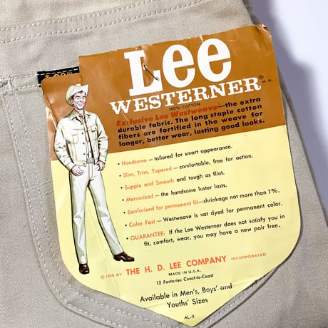 1960's〜 Lee WESTERNER Tapered Pants Deadstock