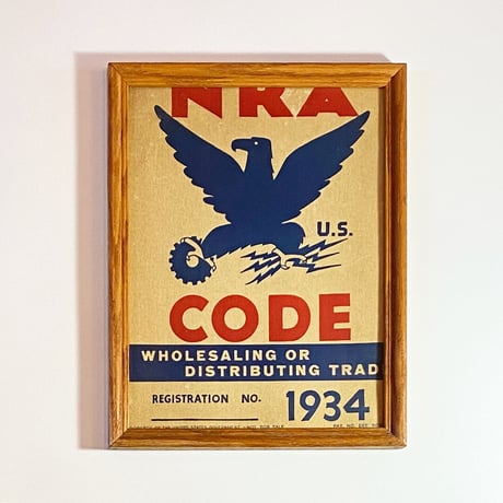 1930's NRA CODE Poster