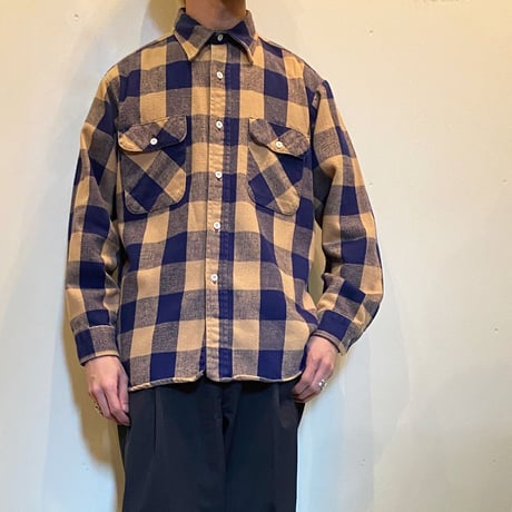 1970's BIG YANK Heavy Flannel L/S Shirt
