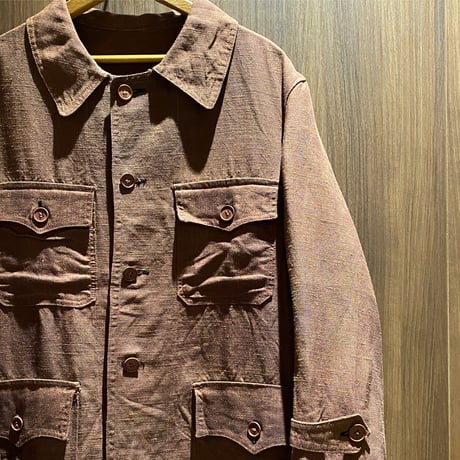 1940's French Unknown Linen Hunting Jacket