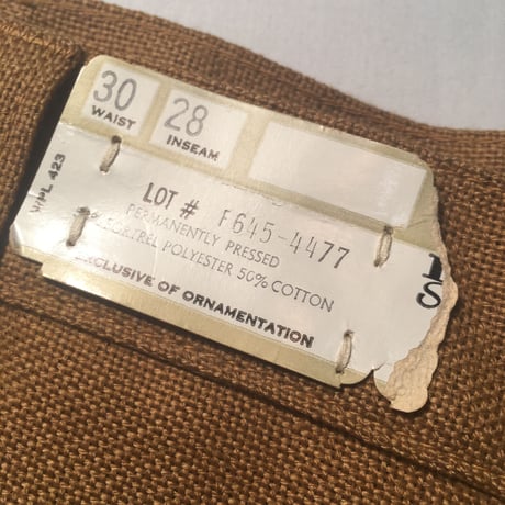 1970's Levi's STA-PREST Tapered Pants Deadstock
