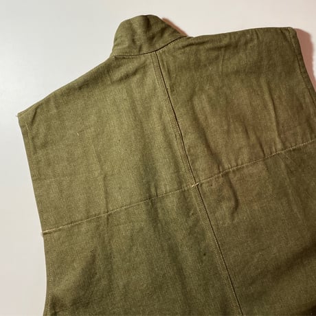 1940's British Military Green Denim Vest