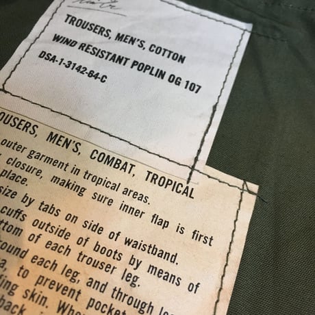 1960's US.ARMY Jungle Fatigue 1st Trousers Deadstock
