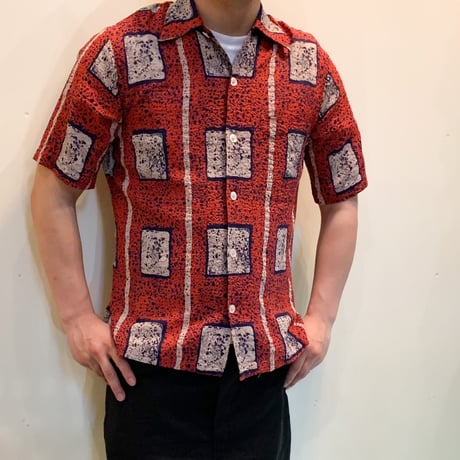 1950's TORSO-TAILORED Seersucker S/S Shirt