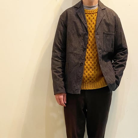 1950's French Unknown Black Chambray Work Jacket