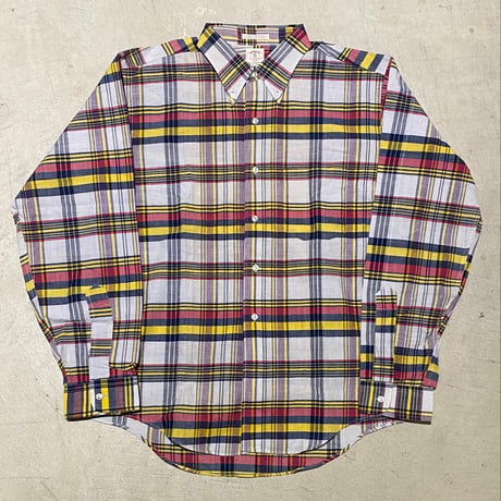 1960's DONEGAL Indian Madras L/S Shirt Deadstock