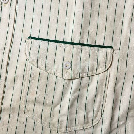 1960's Lee Coca-Cola Stripe L/S Shirt Deadstock