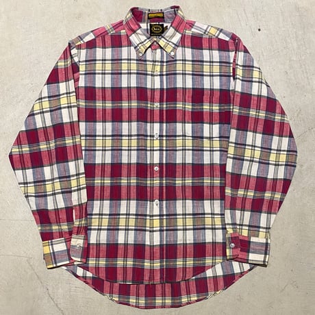 1960's h.i.s Indian Madras L/S Shirt