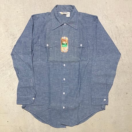 1980's KEY Chambray L/S Shirt Deadstock