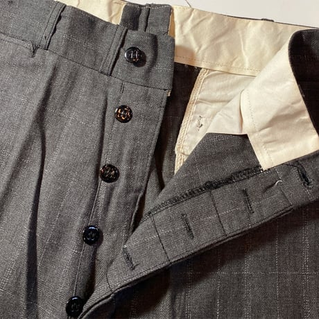 1930〜40's Unknown Cotton Trousers Deadstock