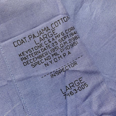 1950's US.ARMY Pajama L/S Shirt Deadstock