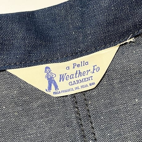 1960's PELLA PRODUCTS CO. Denim Work Jacket Deadstock