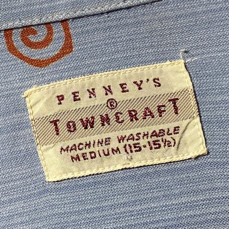 1950〜60's TOWNCRAFT Rayon L/S Shirt