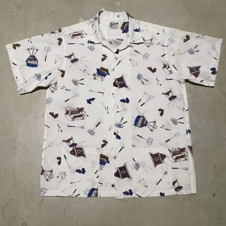 1950〜60's Barbecuer S/S Shirt With Cap