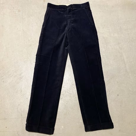 1950's Unknown Corduroy Trousers Black Deadstock