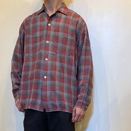 1950〜60's Strad-O-Woodman Rayon L/S Shirt