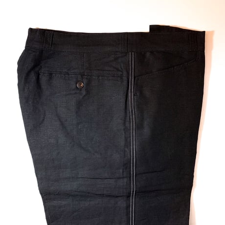 1950's VETRA Black Linen Trousers Deadstock