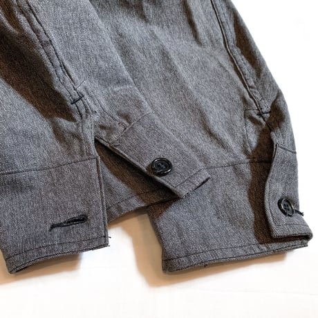 1950's French Military Black Chambray Atelier Coat Deadstock