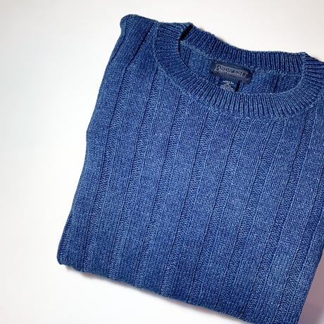 1990's LANDS' END Indigo Cotton Sweater