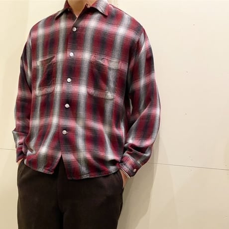 1960's BRENT Rayon L/S Shirt