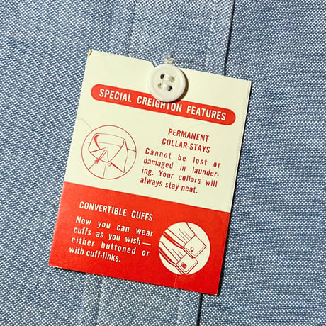 1950〜60's CREIGHTON USAF Oxford L/S Shirt Deadstock