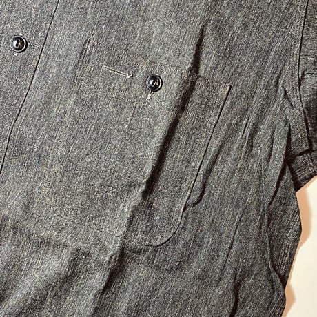 1940's〜 HERCULES Black Chambray L/S Shirt Deadstock